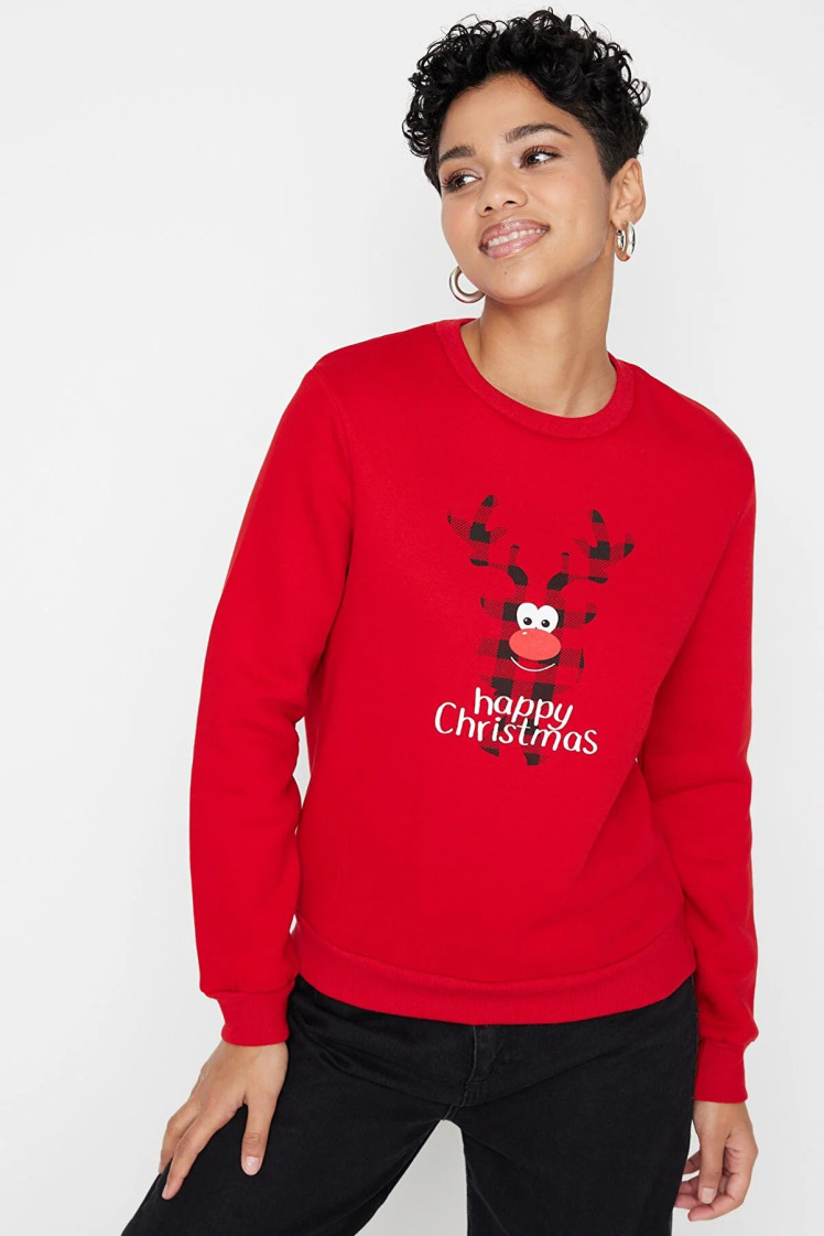 سویشرت زنانه ترندیول مدل هپی کریسمس