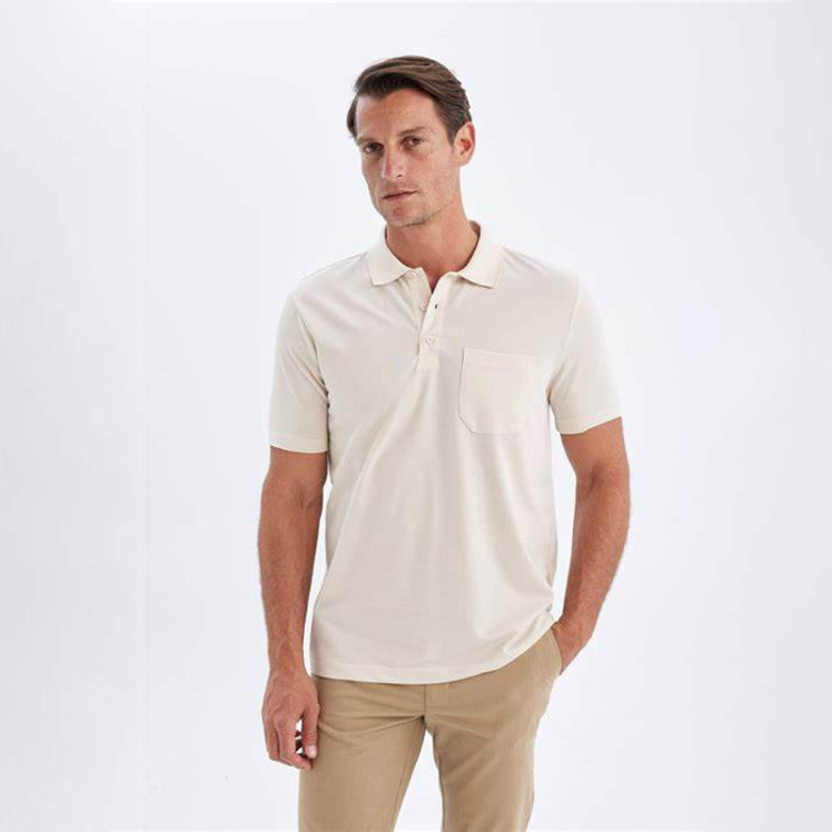 پولوشرت آستین کوتاه یقه برگردان مردانه دفکتو مدل 3137168