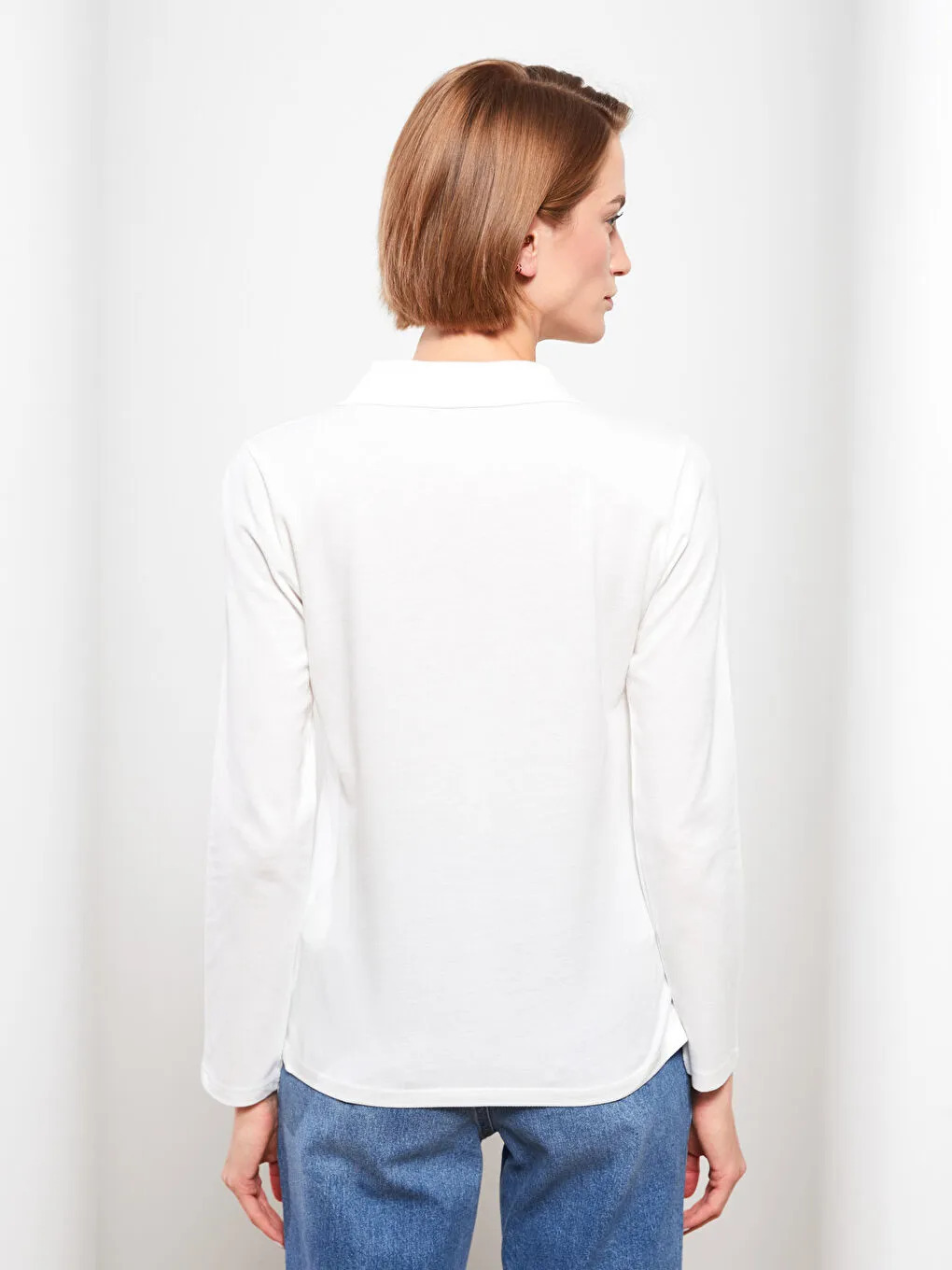  پولوشرت آستین بلند زنانه ال سی وایکیکی مدل W25230Z8 