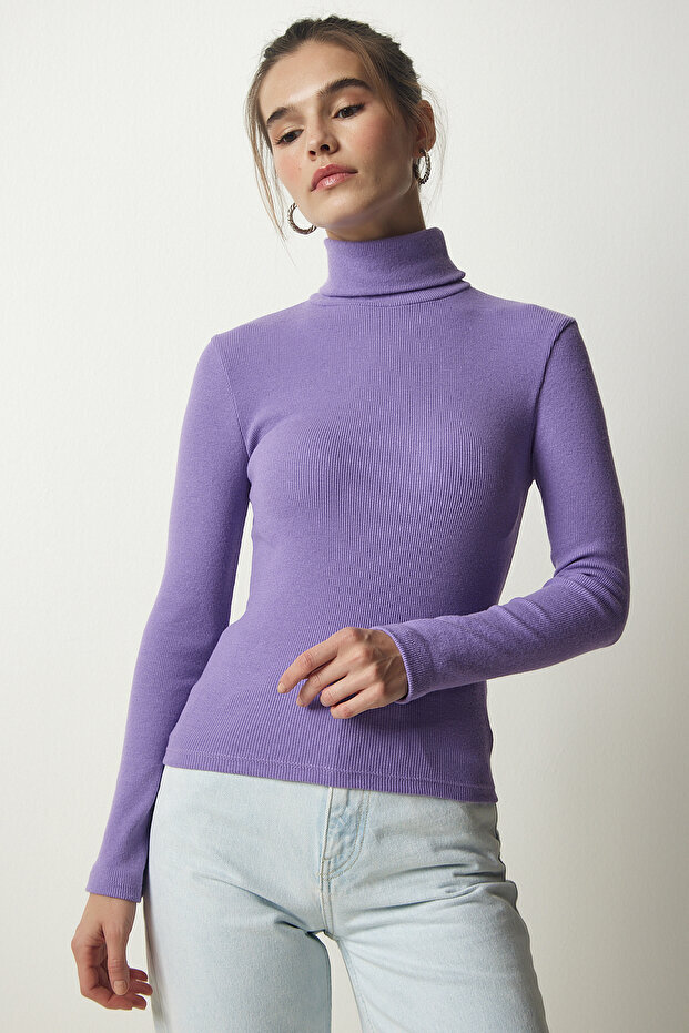  پلیور یقه اسکی زنانه هپی نس ایستانبول مدل HJ00008 