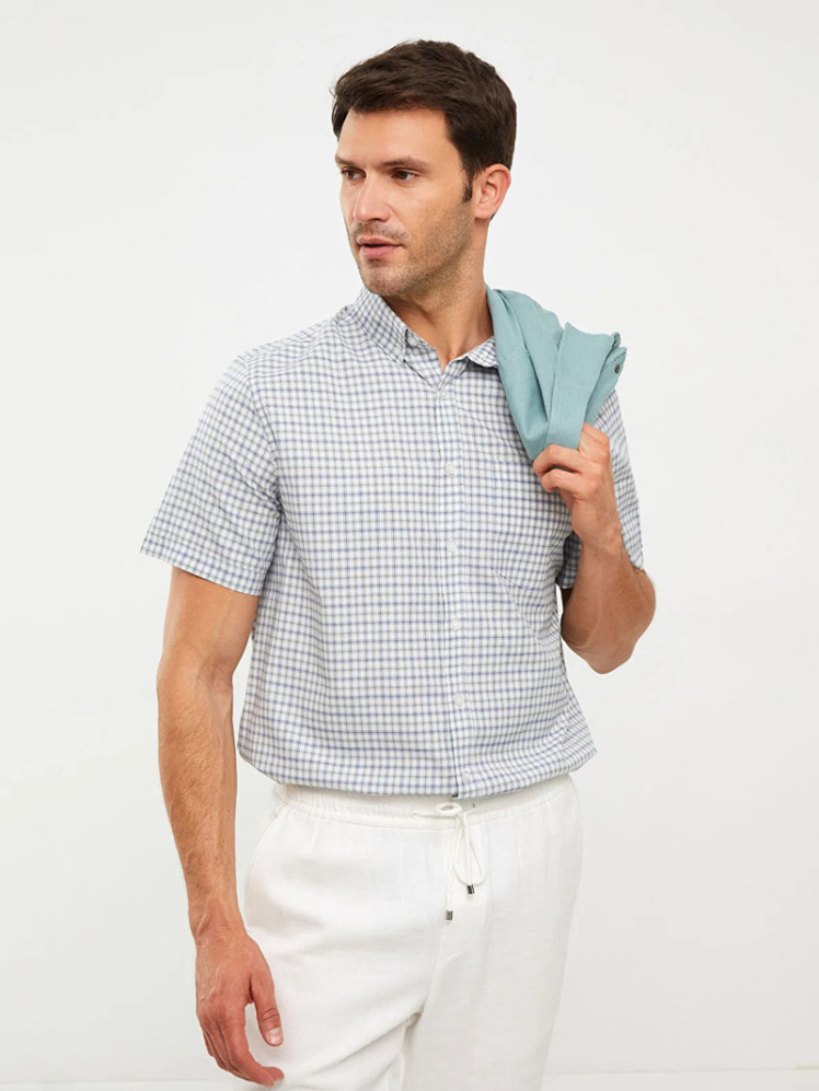 پیراهن آستین کوتاه مردانه ال سی وایکیکی مدل W1KM28Z8