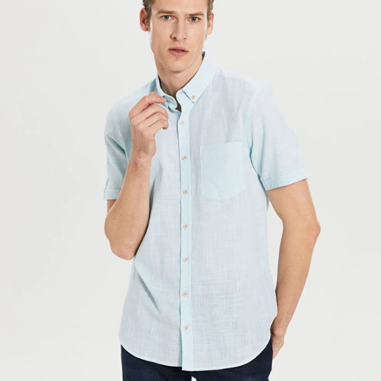 پیراهن آستین کوتاه مردانه ال سی وایکیکی مدل 0S2893Z8