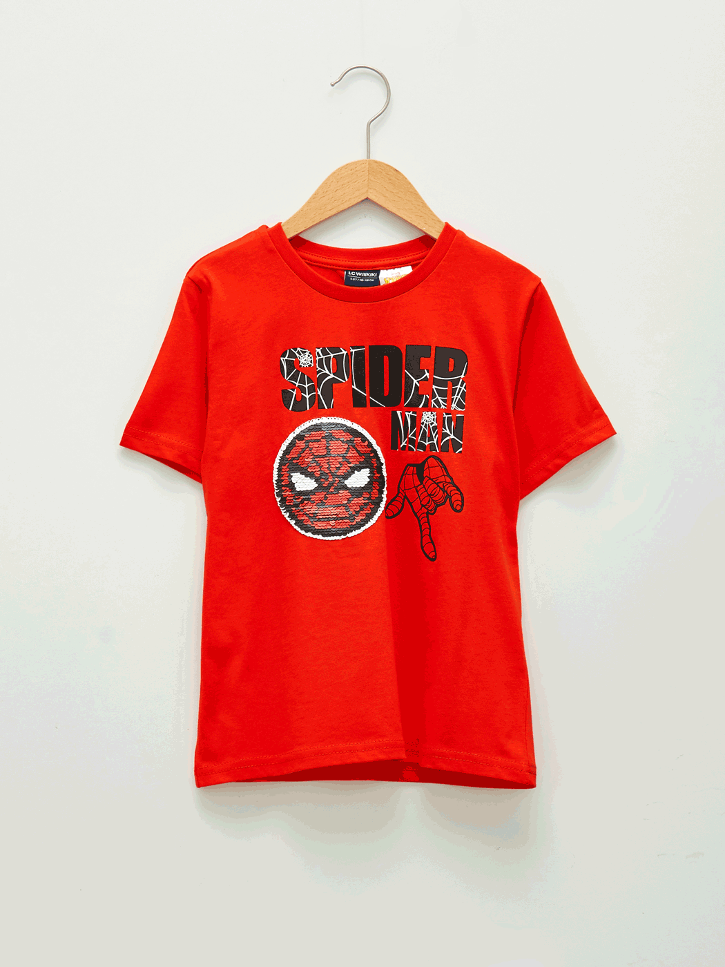 تیشرت آستین کوتاه پولکی مرد عنکبوتی