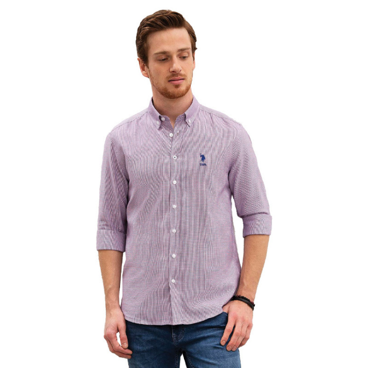 پیراهن آستین بلند مردانه یو اس پولو مدل 50219605