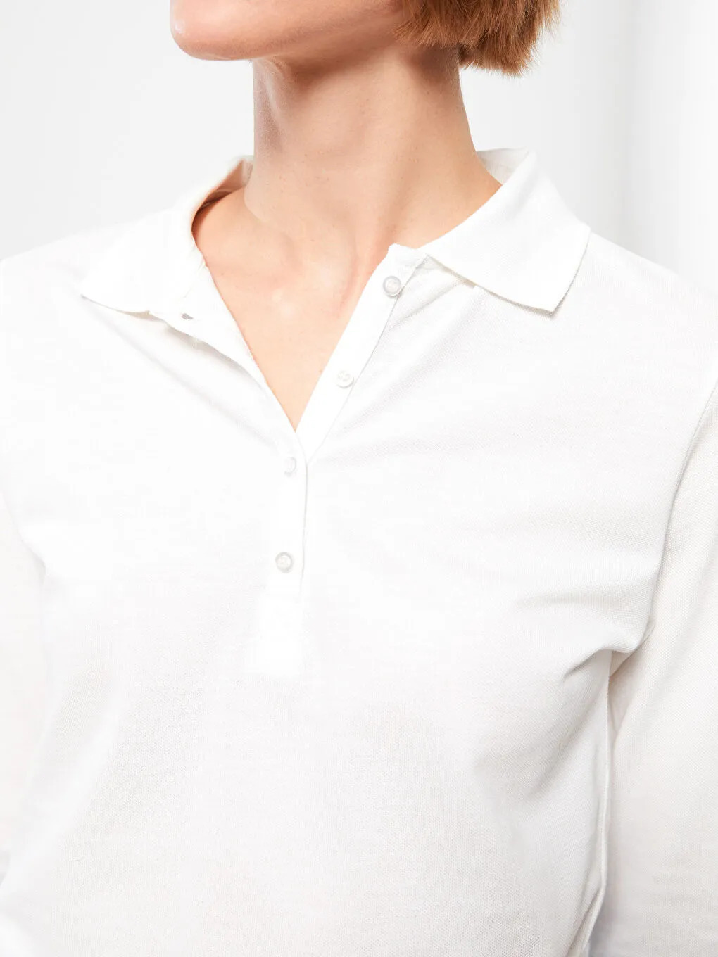  پولوشرت آستین بلند زنانه ال سی وایکیکی مدل W25230Z8 