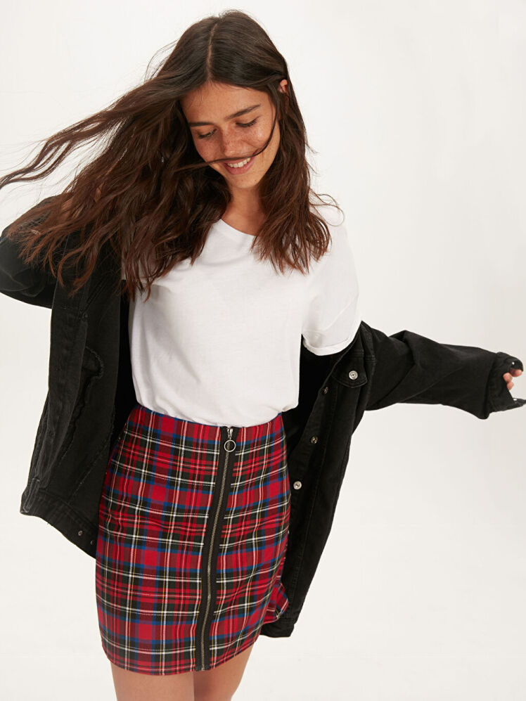 دامن میدی چهارخانه ال سی وایکیکی