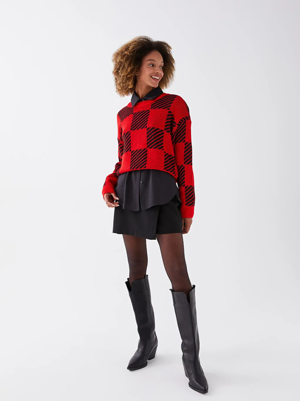  پلیور اورسایز زنانه ال سی وایکیکی مدل W2IO52Z8 