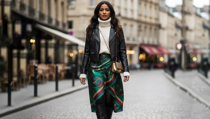 چگونه ترند محبوب دامن روسری را در زمستان بپوشیم؟ + راهنمای استایل ۲۰۲6