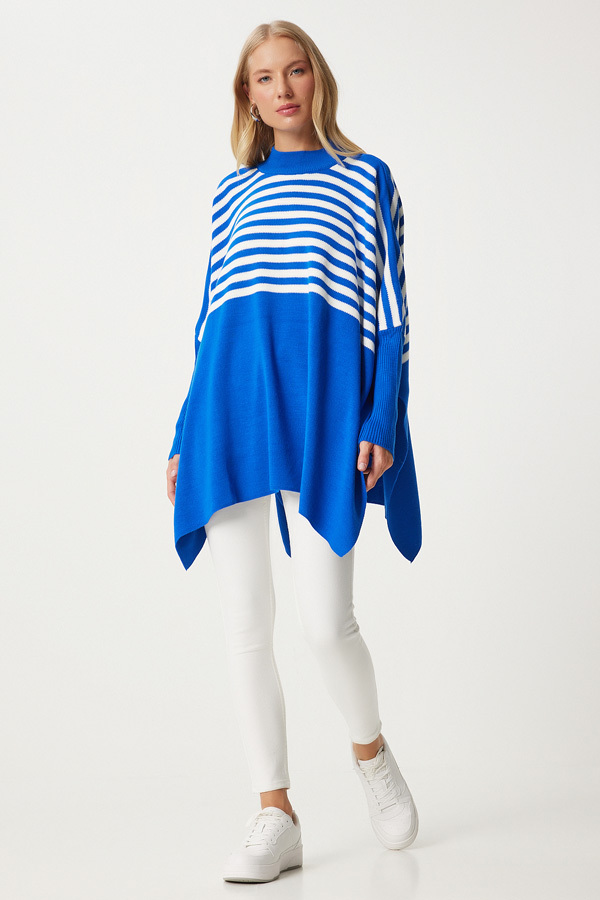 پانچو بافت اورسایز هپینس ایستانبول مدل DD01336GA