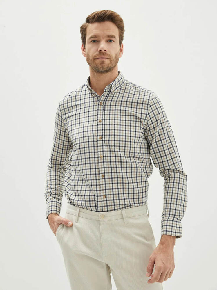 پیراهن آستین بلند مردانه ال سی وایکیکی مدل W18104Z8