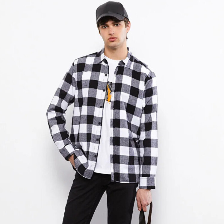 پیراهن آستین بلند مردانه ال سی وایکیکی مدل S2BT38Z8