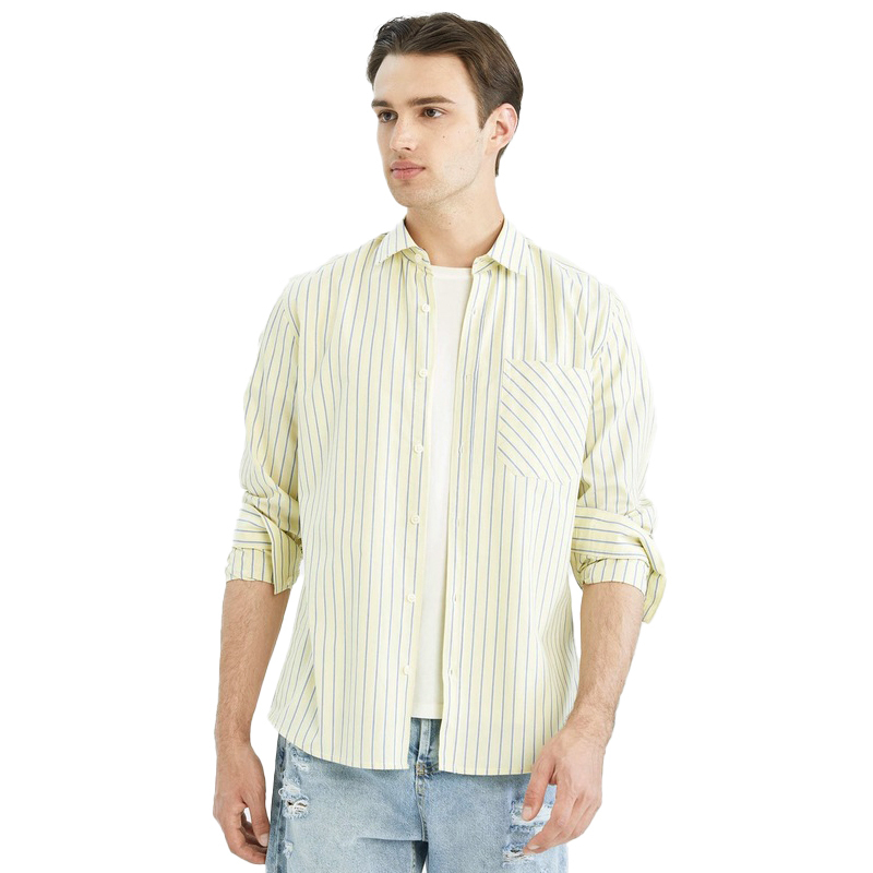  پیراهن آستین بلند مردانه دفکتو مدل X6190AZ22SMGN656 