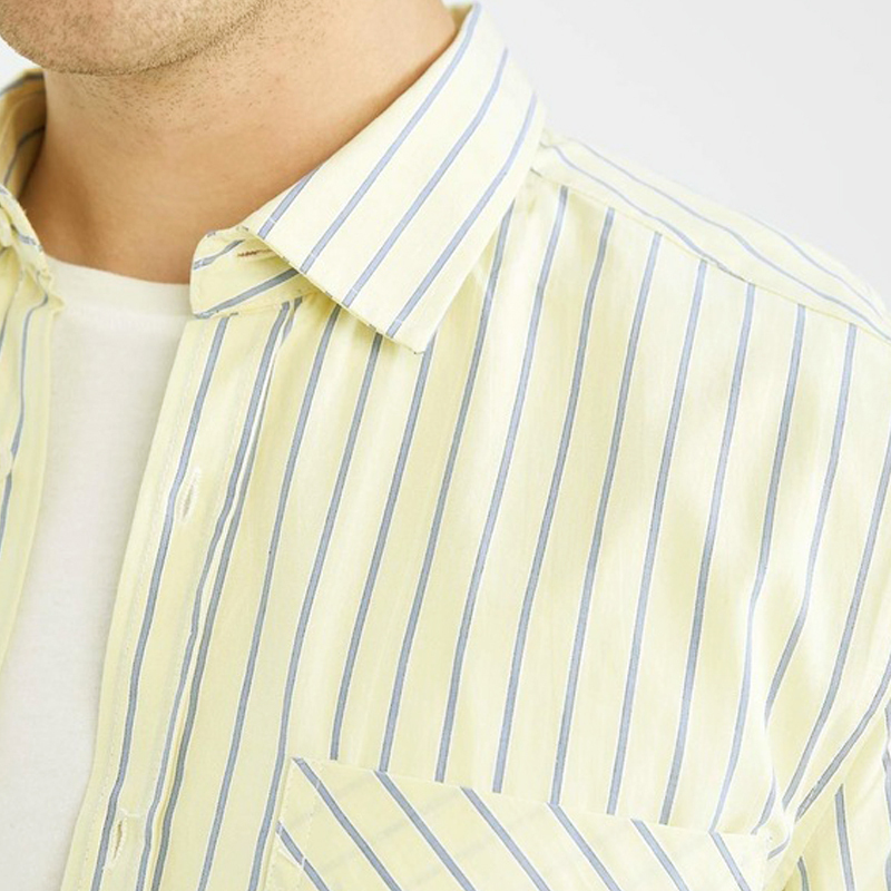  پیراهن آستین بلند مردانه راه راه دفکتو 
