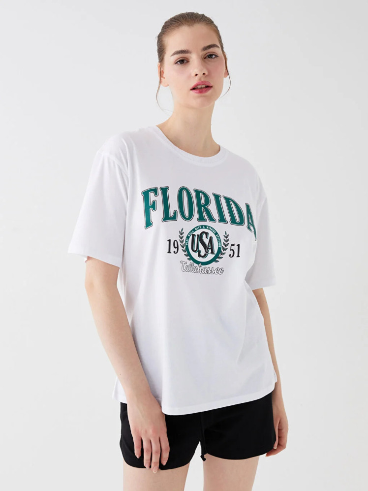 تی شرت آستین کوتاه زنانه ال سی وایکیکی مدل S3GO23Z8 -Q6K