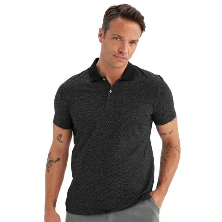 پولوشرت آستین کوتاه مردانه دفکتو مدل D0031AXBK81