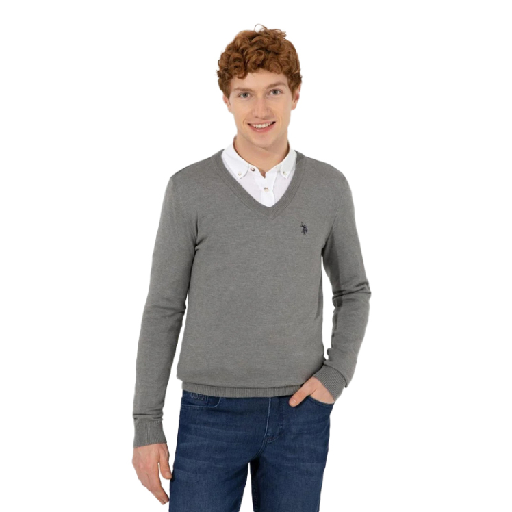 پلیور مردانه آستین بلند یو اس پولو مدل 50256658-VR086