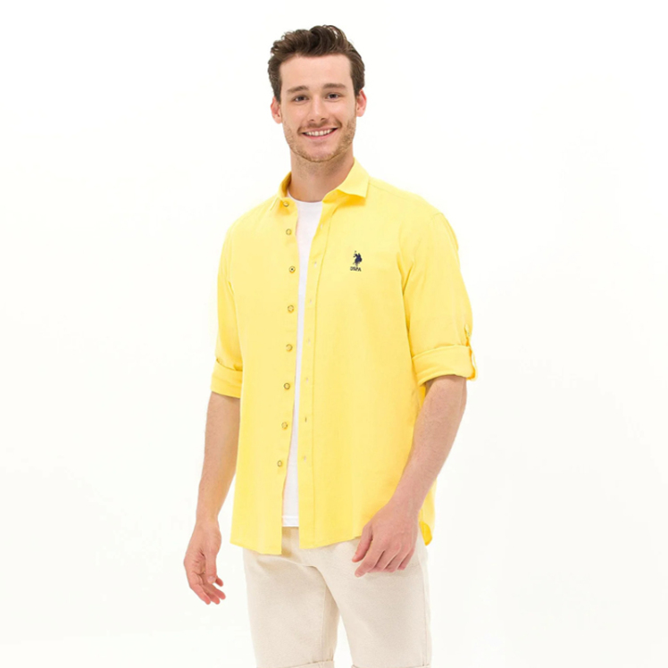 پیراهن آستین بلند مردانه یو اس پولو مدل 50254189-VR044