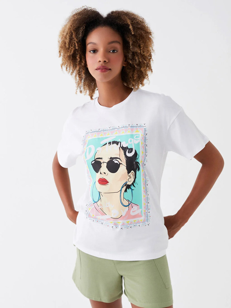 تی شرت آستین کوتاه زنانه ال سی وایکیکی مدل S3JS73Z8