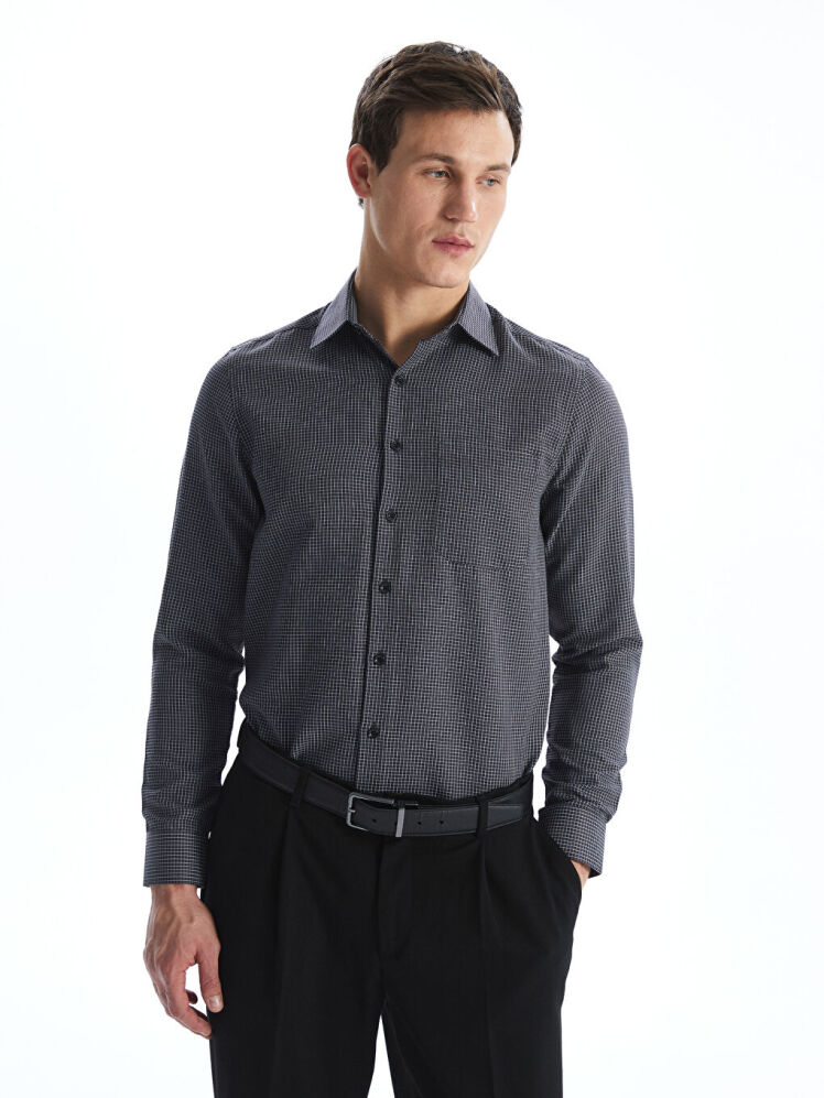 پیراهن آستین بلند مردانه ال سی وایکیکی مدل W4LU74Z8