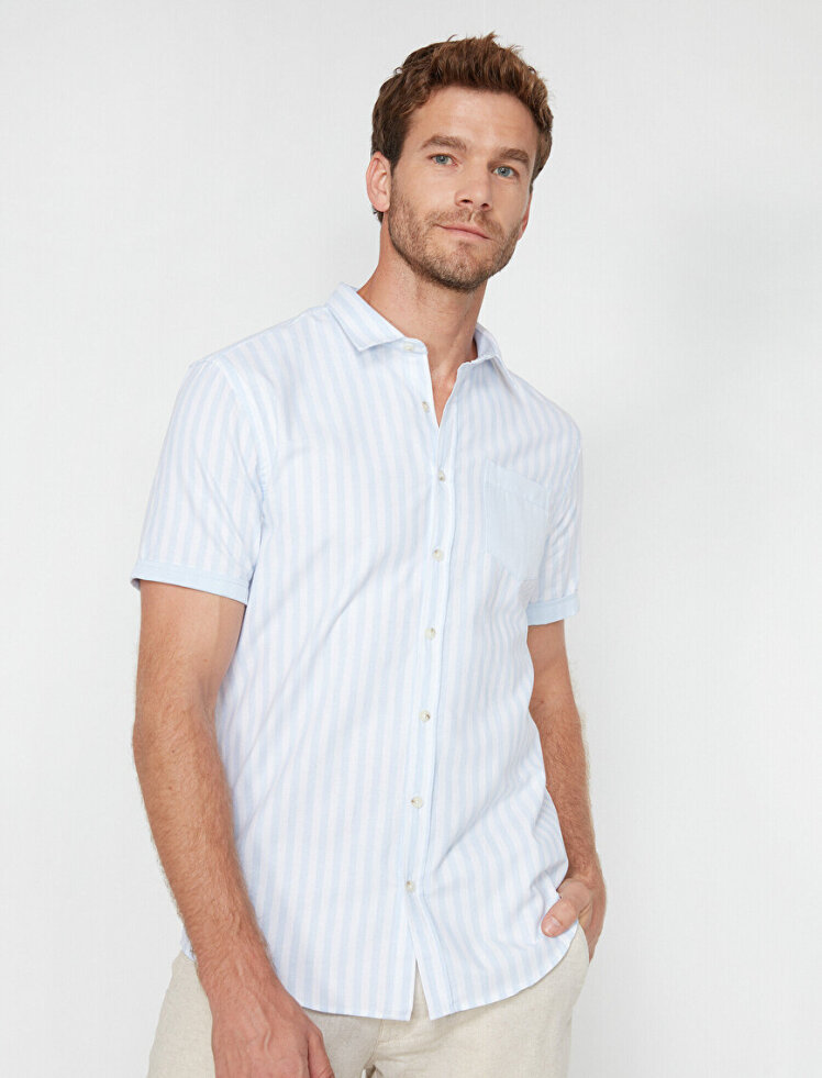 پیراهن مردانه آستین کوتاه کوتون