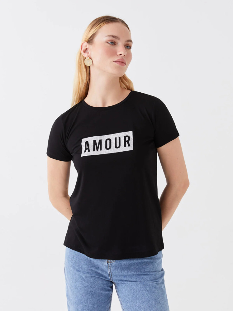 تی شرت آستین کوتاه زنانه ال سی وایکیکی مدل S3KA27Z8