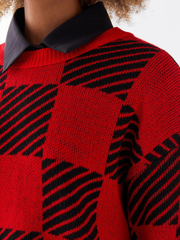  پلیور اورسایز زنانه ال سی وایکیکی مدل W2IO52Z8 