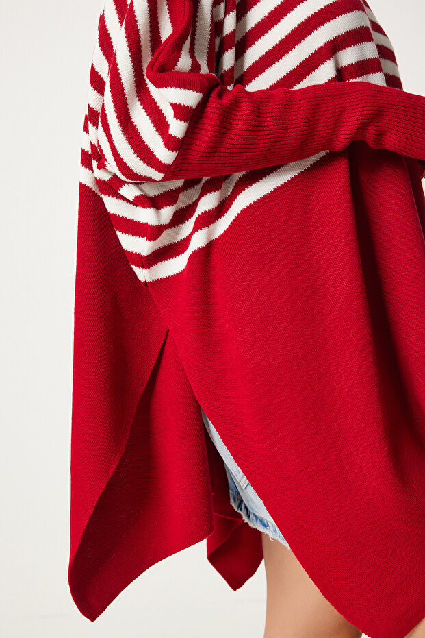  پانچو بافت اورسایز هپینس ایستانبول مدل DD01336G 