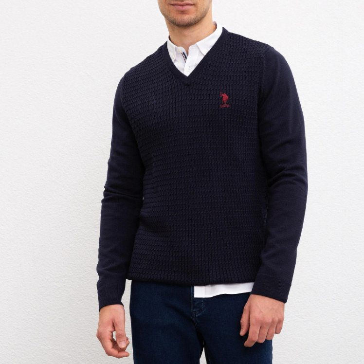 پلیور مردانه یو اس پولو مدل 50207651-VR014