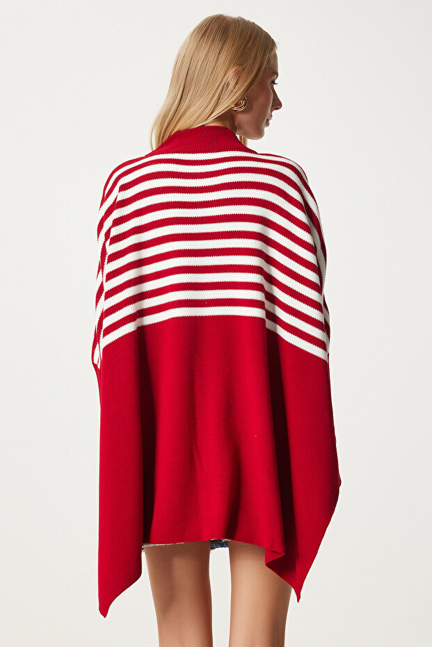  پانچو بافت اورسایز هپینس ایستانبول مدل DD01336G 