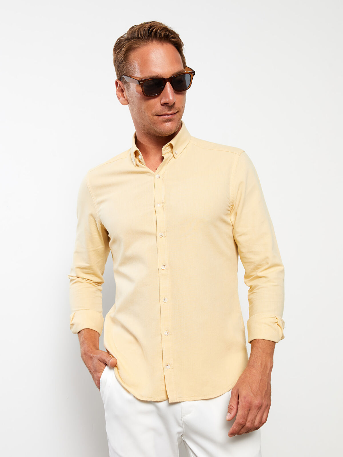  پیراهن آستین بلند مردانه ال سی وایکیکی مدل W21969Z8 