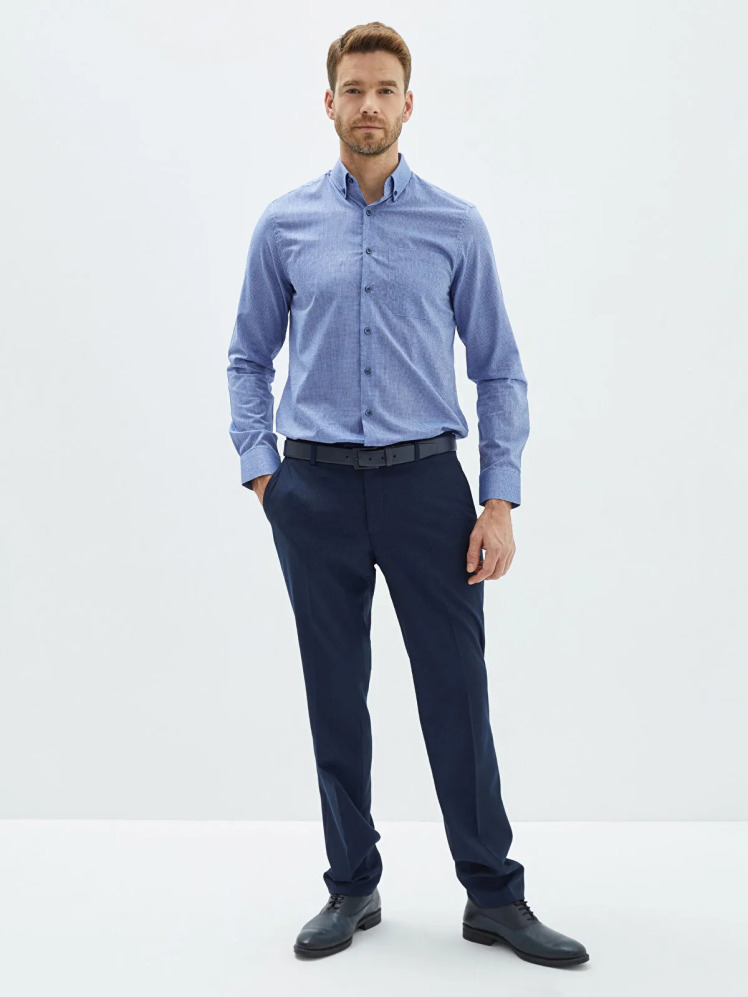 پیراهن آستین بلند مردانه ال سی وایکیکی مدل W1KM24Z8