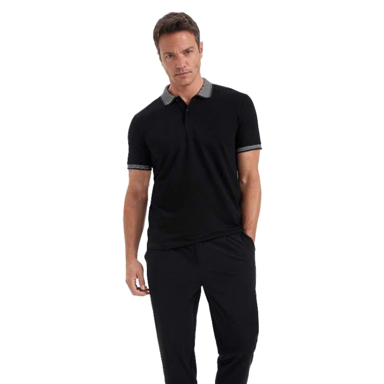 پولوشرت آستین کوتاه مردانه دفکتو مدل D0033AXBK81