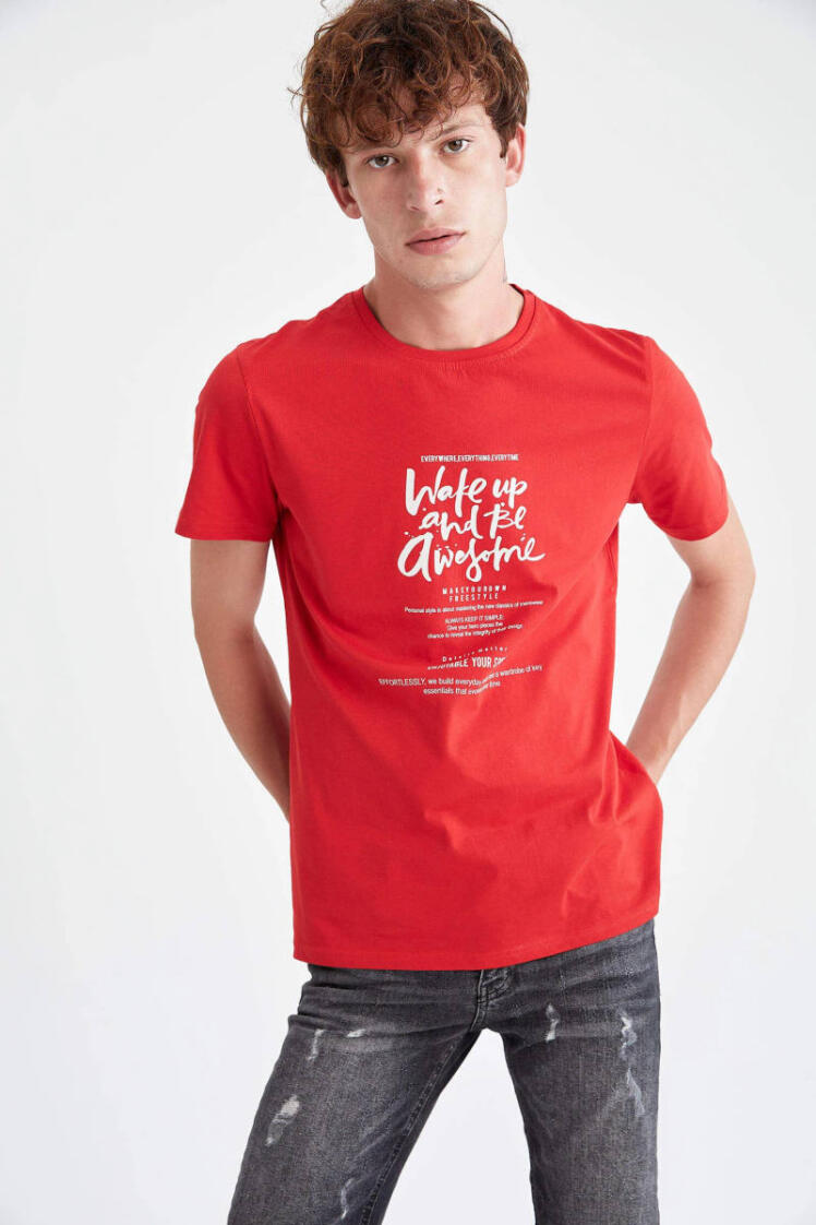 تیشرت مردانه قرمز دفکتو