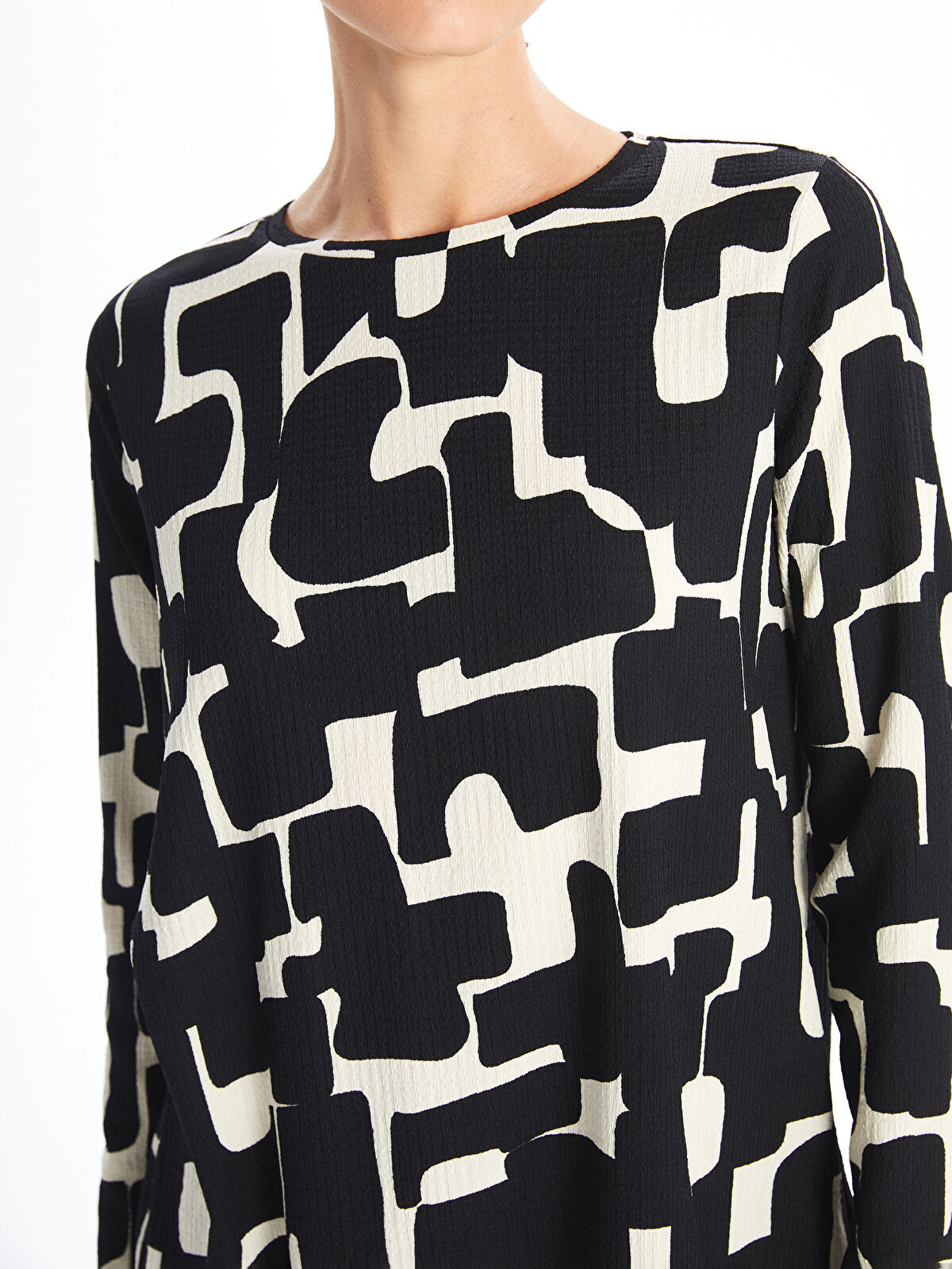 تونیک آستین بلند زنانه ال سی وایکیکی مدل W4BS56Z8