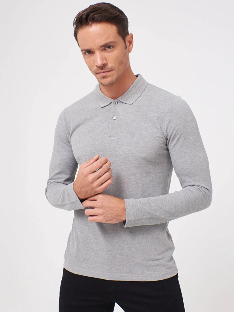 پولوشرت آستین بلند مردانه ال سی وایکیکی مدل 0WDJ92Z8