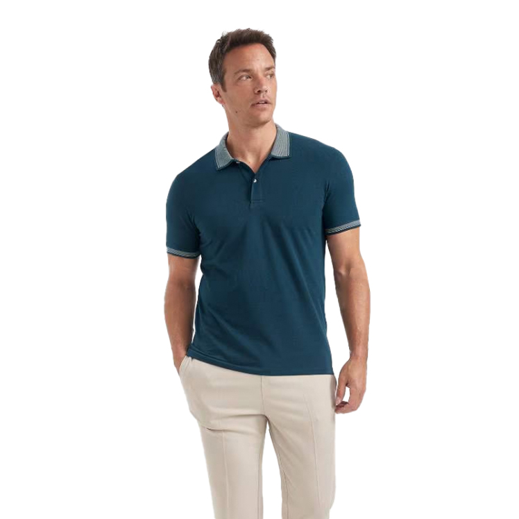 پولوشرت آستین کوتاه یقه برگردان مردانه دفکتو مدل D0033AXGN614