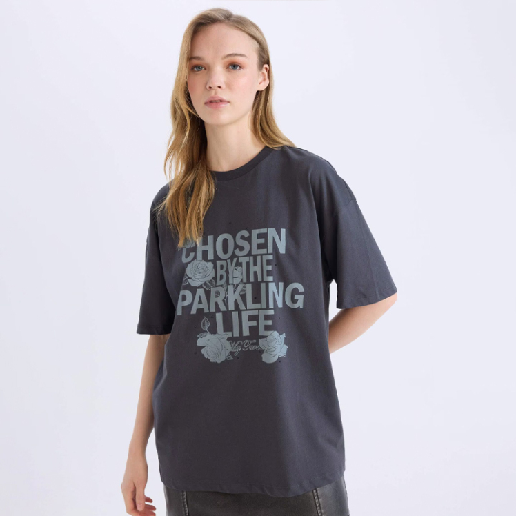 تی شرت آستین کوتاه زنانه دفکتو مدل E1877AXAR104